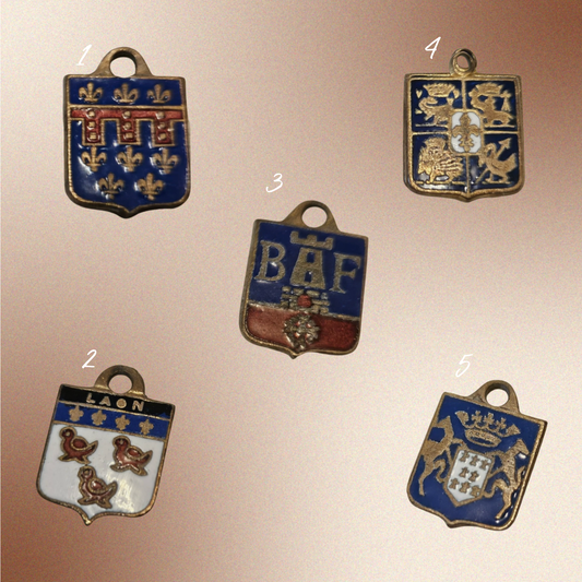 Vintage French Heraldic Charms